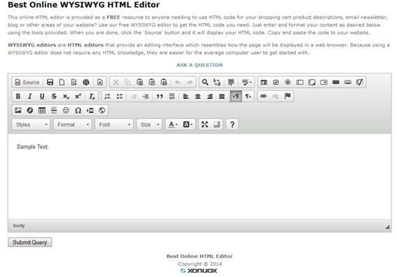 HTML editors